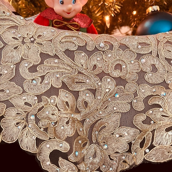 Ruched Little Black and Gold Cocktail Dress - Picture 6 of 6